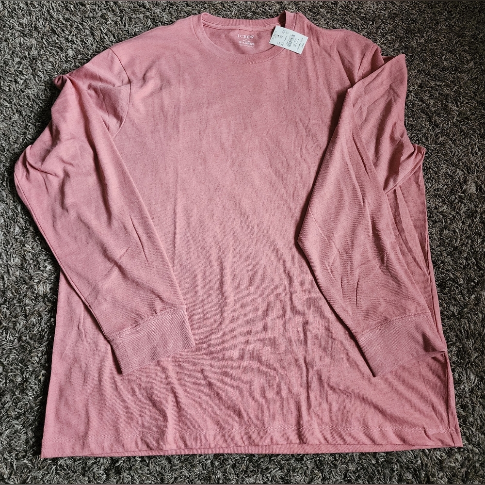 NWT J.Crew Weathered Rose Cotton Long Sleeve Washed Shirt Men's XL